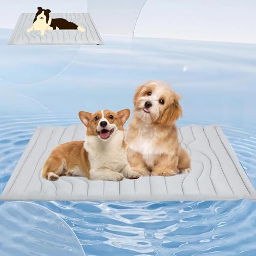 Pfotenchill - Die Innovative Kühlmatte Für Hunde, Kühlmatte Hund Aus Kühlgewebe Wendbar, Maschinenwaschbar, Selbstkühlende Pads Sicher Und Komfortabel Für Deinen Hund (L) von Snrtevu