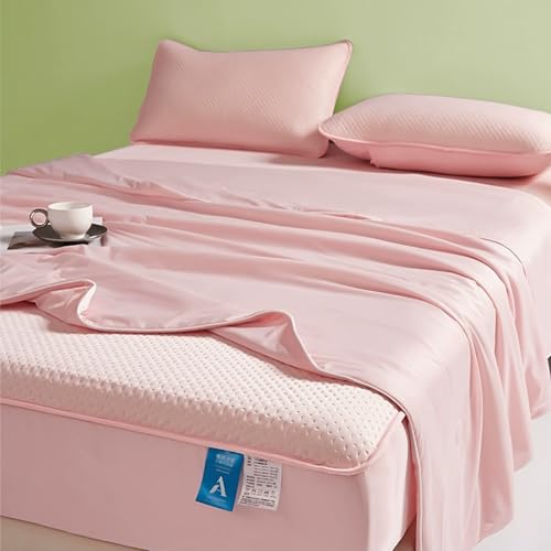 Snrtevu Anfaru Eisdecke, Anfaru Chillcomfort Schlafdecke, Kühldecken Zum Schlafen, Doppelseitig Kühlende Eisseide, Atmungsaktiv Leichte, Maschinenwaschbar (PINK,200 × 230 cm) von Snrtevu