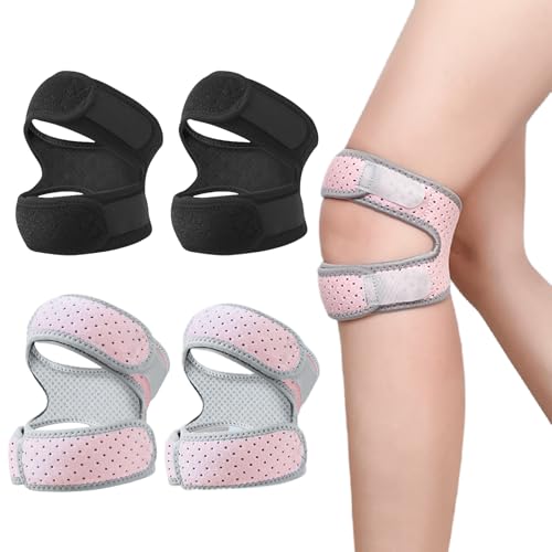 Snrtevu Asipu Kniebandage, Aktiv Joint Kniestabilisator, Die Asipu Kniegelenksbandage - Richtet Ihr Kniegelenk im Alltag richtig aus (Schwarz +Rosa) von Snrtevu