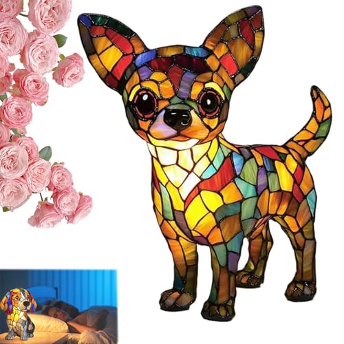 Snrtevu Gartenstadl Leuchthund - Handgefertigte Lampe, Die Herzen Erstrahlen LäSst, 2026 Neu Leuchthund Lampe, FranzöSische Bulldogge Dekorative Led Hundelampe, FüR Hundeliebhaber (C) von Snrtevu