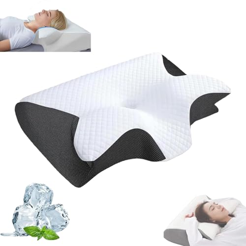 Snrtevu Orthinex Cervical Neck Pillow,Orthinex Premium Ergonomic Pillow,Cervical Posture Pillow,Cervical Neck Pillow for Sleeping,Proper Alignment Ergonomic Pillow for Improve Sleep Quality (Black) von Snrtevu
