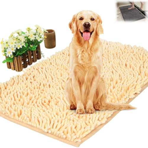 Snrtevu Premium Cleanymat, Schmutzfangmatte, Hunde Eingangsmatte, rutschfest Und Maschinenwaschbar Fußmatte, Teppich für Flure, Wohnzimmer, Küchen, Badezimmer (1pc-d,50 * 80CM) von Snrtevu