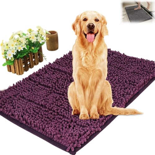 Snrtevu Premium Cleanymat, Schmutzfangmatte, Hunde Eingangsmatte, rutschfest Und Maschinenwaschbar Fußmatte, Teppich für Flure, Wohnzimmer, Küchen, Badezimmer (1pc-f,60 * 90CM) von Snrtevu