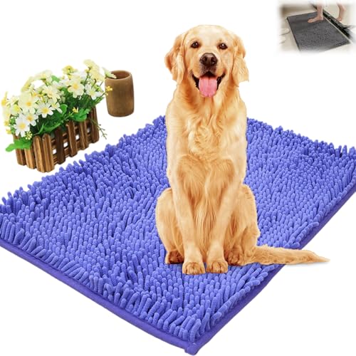 Snrtevu Premium Cleanymat, Schmutzfangmatte, Hunde Eingangsmatte, rutschfest Und Maschinenwaschbar Fußmatte, Teppich für Flure, Wohnzimmer, Küchen, Badezimmer (1pc-g,40 * 60CM) von Snrtevu