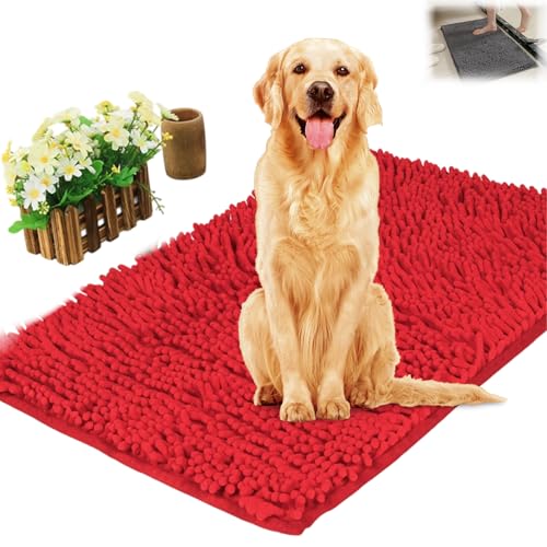 Snrtevu Premium Cleanymat, Schmutzfangmatte, Hunde Eingangsmatte, rutschfest Und Maschinenwaschbar Fußmatte, Teppich für Flure, Wohnzimmer, Küchen, Badezimmer (1pc-h,60 * 90CM) von Snrtevu