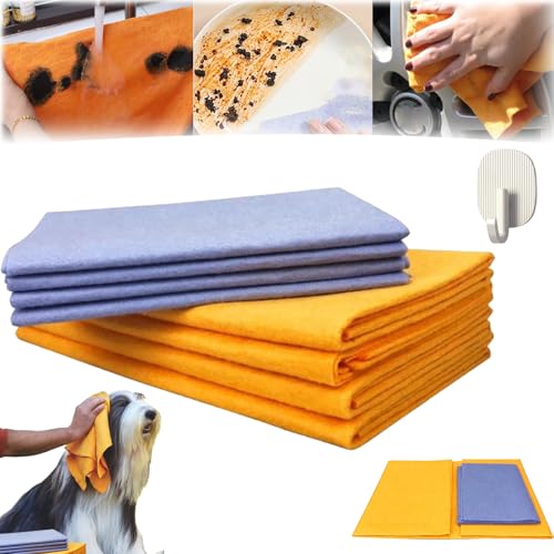 Snrtevu Ultra-Absorbent Miracle Cleaning Shammy, Miracle Shammy Cloth, Reusable Non-Woven Shammy Cloth, Ultra Absorbent Miracle Shammy, Ultra Absorbent Shammy Towel Will Not Scratch (1SET) von Snrtevu