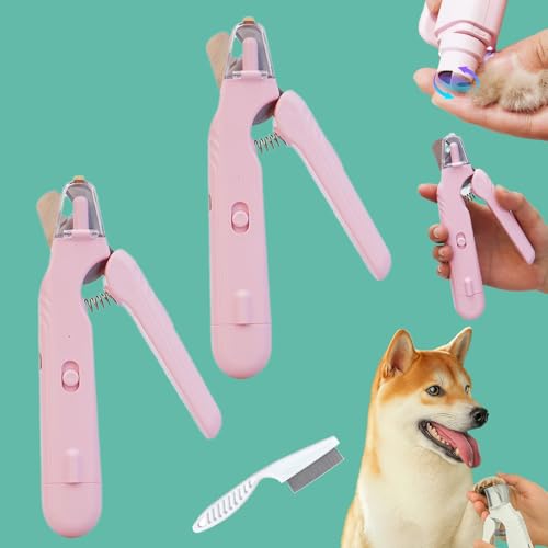 The Safetrim by Pupnourish, Pupnourish Nail Trimmer, 2 In1 Design Precision Trimming and Grinding, Cat Nail Clippers with Safety Guard and Led Lights, for Small Medium Large Dogs Cats (2A) von Snrtevu