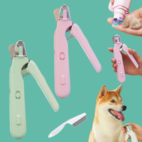 The Safetrim by Pupnourish, Pupnourish Nail Trimmer, 2 In1 Design Precision Trimming and Grinding, Cat Nail Clippers with Safety Guard and Led Lights, for Small Medium Large Dogs Cats (AB) von Snrtevu
