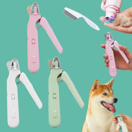 The Safetrim by Pupnourish, Pupnourish Nail Trimmer, 2 In1 Design Precision Trimming and Grinding, Cat Nail Clippers with Safety Guard and Led Lights, for Small Medium Large Dogs Cats (ABC) von Snrtevu