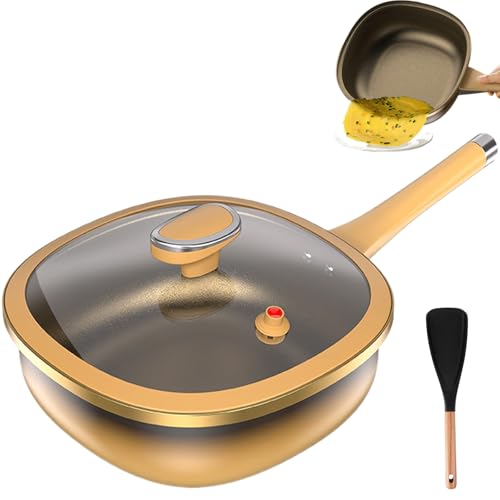 Titan-Keramik Topf Mit Glasdeckel – Gesundes Kochen, Antihaft, Groemont Pfanne, 30 Cm Titan Pfanne Mit Deckel, Antihaft Beschichtung, Kompatibel Mit Allen Kochfeldern (STIL-1) von Snrtevu