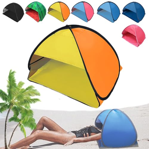 Uveego Mini Head Sun Shelter Tent, Mini Kopfzelt, Tragbarer Wasserdichter Strandmuschel Pop Up Strandzelt, Sonnenschutz FüR Gesicht, FüR Outdoor Picnic Strand Camping (Orange,L) von Snrtevu