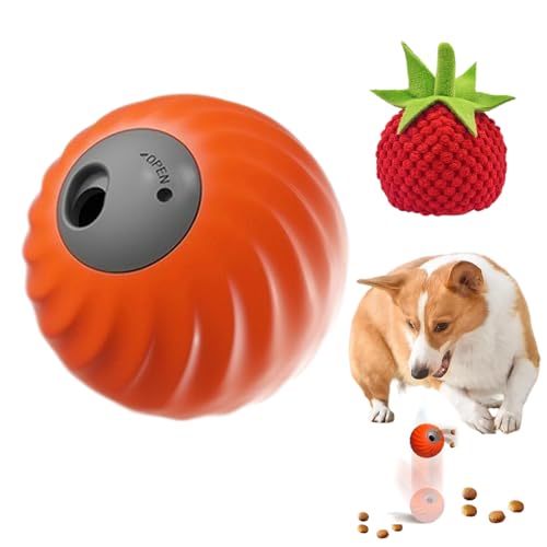 Zoomie Buddy 2.0, Zoomie Buddy Interaktives Hundespielzeug, Intelligenzspielzeug FüR Hunde Mit Futterspender, Interactive Dog Toy Funktioniert Auf Teppich, Fliesen, Hartholz Und Sogar Gras (D) von Snrtevu