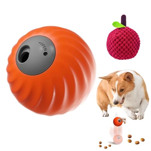 Zoomie Buddy 2.0, Zoomie Buddy Interaktives Hundespielzeug, Intelligenzspielzeug FüR Hunde Mit Futterspender, Interactive Dog Toy Funktioniert Auf Teppich, Fliesen, Hartholz Und Sogar Gras (E) von Snrtevu