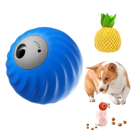 Zoomie Buddy 2.0, Zoomie Buddy Interaktives Hundespielzeug, Intelligenzspielzeug FüR Hunde Mit Futterspender, Interactive Dog Toy Funktioniert Auf Teppich, Fliesen, Hartholz Und Sogar Gras (F) von Snrtevu