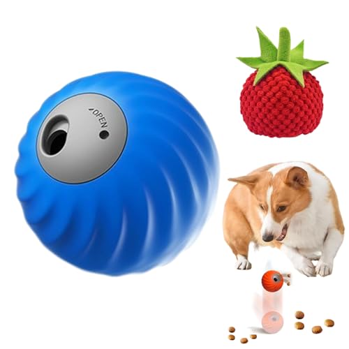 Zoomie Buddy 2.0, Zoomie Buddy Interaktives Hundespielzeug, Intelligenzspielzeug FüR Hunde Mit Futterspender, Interactive Dog Toy Funktioniert Auf Teppich, Fliesen, Hartholz Und Sogar Gras (G) von Snrtevu