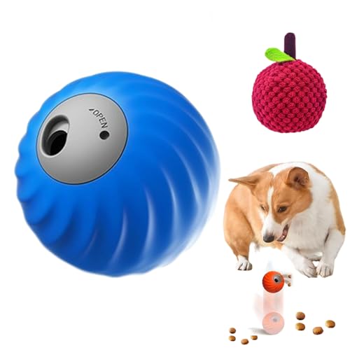 Zoomie Buddy 2.0, Zoomie Buddy Interaktives Hundespielzeug, Intelligenzspielzeug FüR Hunde Mit Futterspender, Interactive Dog Toy Funktioniert Auf Teppich, Fliesen, Hartholz Und Sogar Gras (H) von Snrtevu