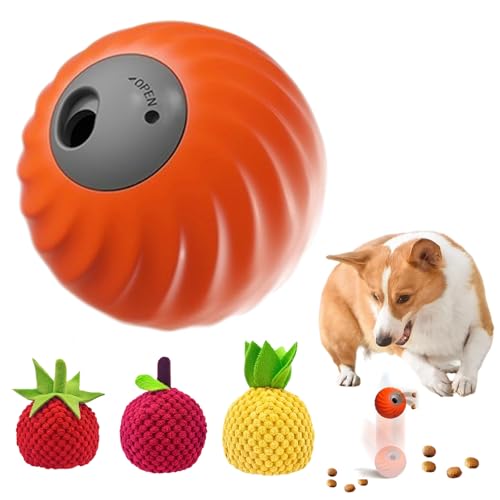 Zoomie Buddy 2.0, Zoomie Buddy Interaktives Hundespielzeug, Intelligenzspielzeug FüR Hunde Mit Futterspender, Interactive Dog Toy Funktioniert Auf Teppich, Fliesen, Hartholz Und Sogar Gras (I) von Snrtevu