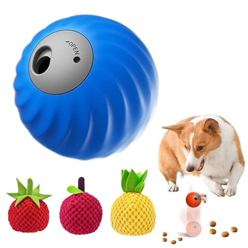 Zoomie Buddy 2.0, Zoomie Buddy Interaktives Hundespielzeug, Intelligenzspielzeug FüR Hunde Mit Futterspender, Interactive Dog Toy Funktioniert Auf Teppich, Fliesen, Hartholz Und Sogar Gras (J) von Snrtevu