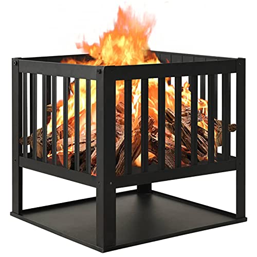 Feuerstelle 40x40x40 cm Stahl, Snsowed Feuerkorb, Feuerschale Outdoor, Lagerfeuer, Bonfire, Garten - 315088 von Snsowed