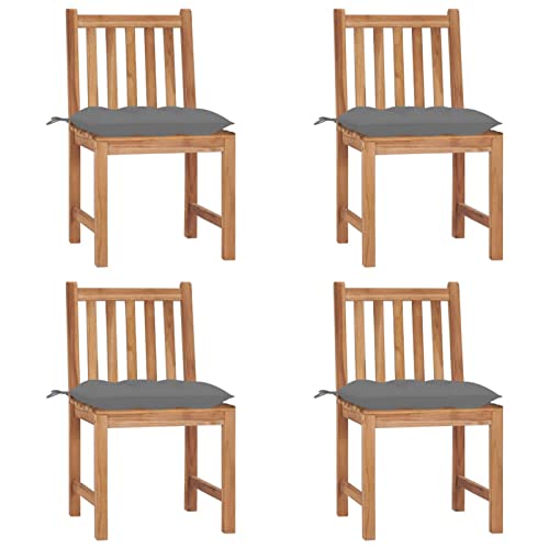 Gartenstühle 4 STK. mit Kissen, Gartenmöbel, Balkonstühle, Essstühle, Balkonmöbel, Bistrostuhl, Balkonset, Garten Stühle, Armlehnenstuhl, Massivholz Teak Gartenstühle 4 STK. mit Kissen, Gartenmöbel, Balkonstühle, Essstühle, Balkonmöbel, Bistrostuhl, Balkonset, Garten Stühle, Armlehnenstuhl, Massivholz Teak von Snsowed
