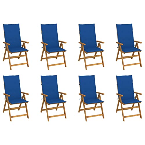 Klappbare Gartenstühle mit Kissen, Gartenmöbel, Balkonstühle, Balkonmöbel, Balkon Stuhl, Bistrostuhl, Garten Stühle, Armlehnenstuhl, 8 STK. Massivholz Akazie Klappbare Gartenstühle mit Kissen, Gartenmöbel, Balkonstühle, Balkonmöbel, Balkon Stuhl, Bistrostuhl, Garten Stühle, Armlehnenstuhl, 8 STK. Massivholz Akazie von Snsowed