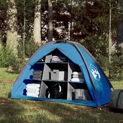 Lagerzelt 9 Fächer Blau 125x50x68 cm 185T TAFT, Snsowed Carport, Autozelt, Garage, Weidezelt, Unterstand, Zeltgarage, Lagerzelt, Gerätezelt - 94375 von Snsowed