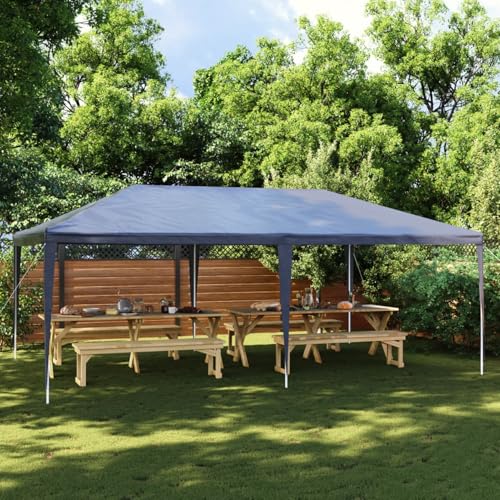 Partyzelt, Snsowed Festzelt, Pavillion, Bierzelt, Garten Party Zelt, Gartenzelt, Grillpavillon, 4 x 6 m Blau von Snsowed
