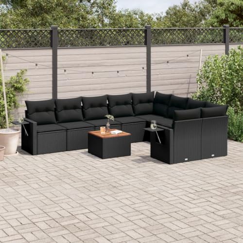 Snsowed 10-TLG. Garten-Sofagarnitur mit Kissen Schwarz Poly Rattan, Lounge Gartenmöbel Set, Möbelsets, Balkon Möbel, Gartenlounge, Gartensofa - 3257049 Snsowed 10-TLG. Garten-Sofagarnitur mit Kissen Schwarz Poly Rattan, Lounge Gartenmöbel Set, Möbelsets, Balkon Möbel, Gartenlounge, Gartensofa - 3257049 von Snsowed