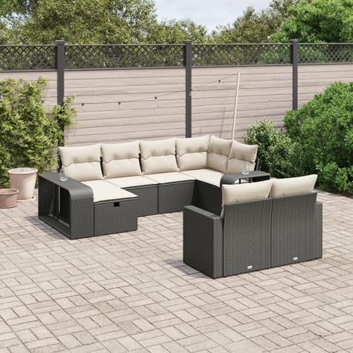 Snsowed 10-TLG. Garten-Sofagarnitur mit Kissen Schwarz Poly Rattan, Lounge Gartenmöbel Set, Möbelsets, Balkon Möbel, Gartenlounge, Gartensofa - 3266236 Snsowed 10-TLG. Garten-Sofagarnitur mit Kissen Schwarz Poly Rattan, Lounge Gartenmöbel Set, Möbelsets, Balkon Möbel, Gartenlounge, Gartensofa - 3266236 von Snsowed