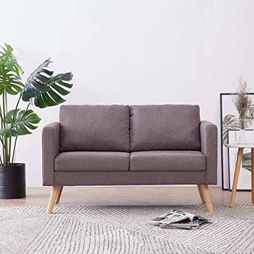 Snsowed 2-Sitzer-Sofa, Couch für Wohnzimmer, für Wohnungen, Loungesofa, Sofas & Couches, Relaxsofa, Stoff Taupe Snsowed 2-Sitzer-Sofa, Couch für Wohnzimmer, für Wohnungen, Loungesofa, Sofas & Couches, Relaxsofa, Stoff Taupe von Snsowed
