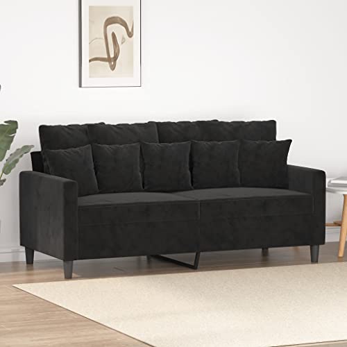 Snsowed 2-Sitzer-Sofa Schwarz 140 cm Samt, Loungesofa, Sofas & Couches, Relaxsofa, Couch für Wohnzimmer, 359308 Snsowed 2-Sitzer-Sofa Schwarz 140 cm Samt, Loungesofa, Sofas & Couches, Relaxsofa, Couch für Wohnzimmer, 359308 von Snsowed
