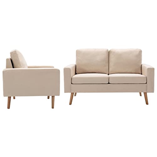 Snsowed 2-TLG. Sofagarnitur, Schlafsofa, Schlafcouch, Couch, Sofa Schlafzimmer, Couch Jugendzimmer, Couchgarnitur, Sofa Jugendzimmer, Stoff Cremeweiß Snsowed 2-TLG. Sofagarnitur, Schlafsofa, Schlafcouch, Couch, Sofa Schlafzimmer, Couch Jugendzimmer, Couchgarnitur, Sofa Jugendzimmer, Stoff Cremeweiß von Snsowed