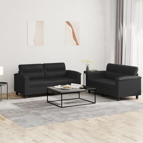 Snsowed 2-TLG. Sofagarnitur mit Kissen Schwarz Kunstleder, Loungesofa, Sofas & Couches, Relaxsofa, Couch für Wohnzimmer, 3202362 Snsowed 2-TLG. Sofagarnitur mit Kissen Schwarz Kunstleder, Loungesofa, Sofas & Couches, Relaxsofa, Couch für Wohnzimmer, 3202362 von Snsowed