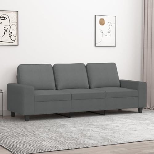 Snsowed 3-Sitzer-Sofa Dunkelgrau 180 cm Stoff, Loungesofa, Sofas & Couches, Relaxsofa, Couch für Wohnzimmer, 359400 von Snsowed