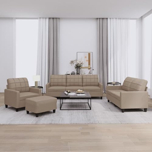 Snsowed 4-TLG. Sofagarnitur mit Kissen Cappuccino-Braun Kunstleder, Sofa Mit Relaxfunktion, Couchgarnitur, Wohnzimmer Sofa, Couch, Sofa Set 3201347 Snsowed 4-TLG. Sofagarnitur mit Kissen Cappuccino-Braun Kunstleder, Sofa Mit Relaxfunktion, Couchgarnitur, Wohnzimmer Sofa, Couch, Sofa Set 3201347 von Snsowed