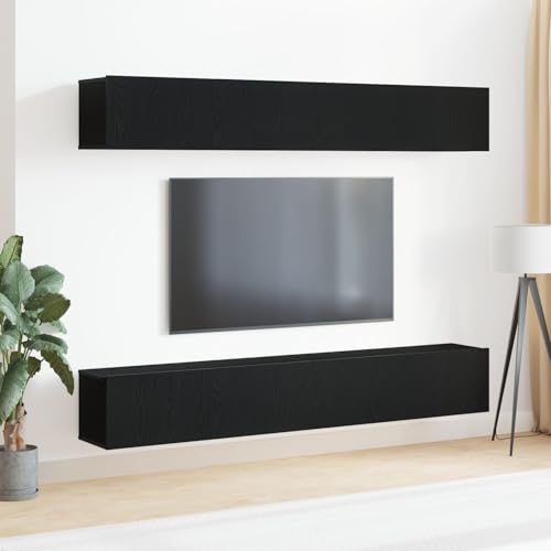 Snsowed 4-teiliges TV-Schranksystem Wandmontage Schwarz Eiche, Wohnzimmer Möbel, Sideboard Wohnzimmer, Fernsehschrank, Tv Kommode, Tv Lowboard, Tv Möbel, Wohnwand - 3333050 Snsowed 4-teiliges TV-Schranksystem Wandmontage Schwarz Eiche, Wohnzimmer Möbel, Sideboard Wohnzimmer, Fernsehschrank, Tv Kommode, Tv Lowboard, Tv Möbel, Wohnwand - 3333050 von Snsowed