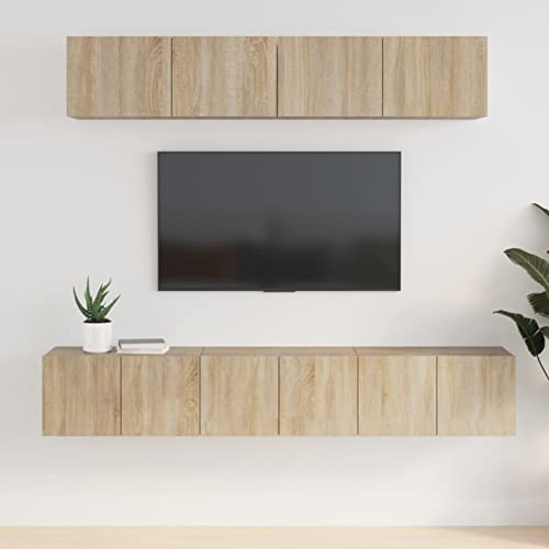 Snsowed 5-TLG. TV-Schrank-Set Sonoma-Eiche Holzwerkstoff, Wohnzimmer Möbel, Sideboard Wohnzimmer, Fernsehschrank, Tv Kommode, Tv Lowboard, Tv Möbel, Wohnwand - 3114424 Snsowed 5-TLG. TV-Schrank-Set Sonoma-Eiche Holzwerkstoff, Wohnzimmer Möbel, Sideboard Wohnzimmer, Fernsehschrank, Tv Kommode, Tv Lowboard, Tv Möbel, Wohnwand - 3114424 von Snsowed