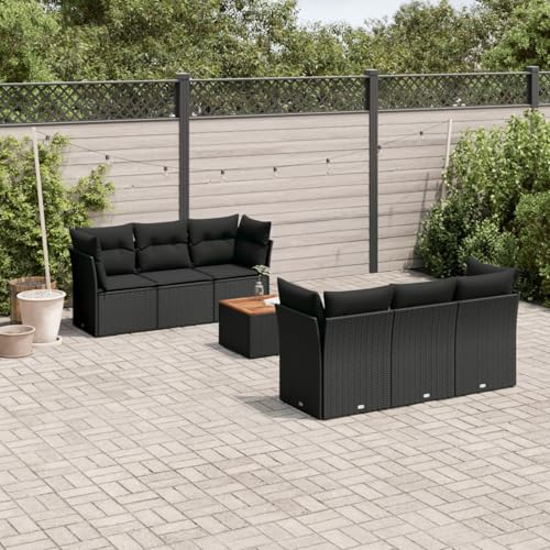Snsowed 7-TLG. Garten-Sofagarnitur mit Kissen Schwarz Poly Rattan, Lounge Gartenmöbel Set, Möbelsets, Balkon Möbel, Gartenlounge, Gartensofa - 3223486 Snsowed 7-TLG. Garten-Sofagarnitur mit Kissen Schwarz Poly Rattan, Lounge Gartenmöbel Set, Möbelsets, Balkon Möbel, Gartenlounge, Gartensofa - 3223486 von Snsowed