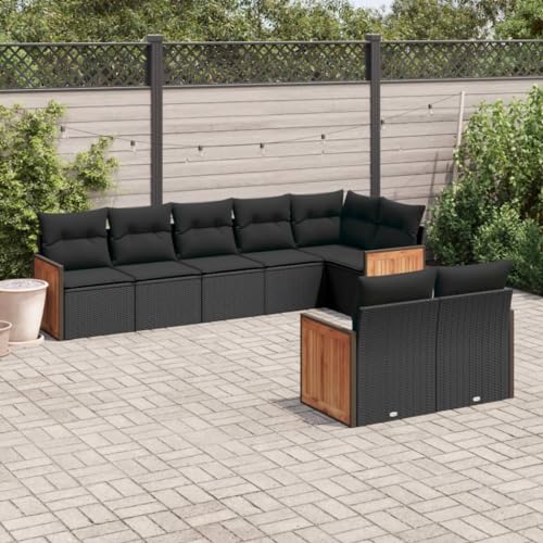 Snsowed 8-TLG. Garten-Sofagarnitur mit Kissen Schwarz Poly Rattan, Lounge Gartenmöbel Set, Möbelsets, Balkon Möbel, Gartenlounge, Gartensofa - 3227826 Snsowed 8-TLG. Garten-Sofagarnitur mit Kissen Schwarz Poly Rattan, Lounge Gartenmöbel Set, Möbelsets, Balkon Möbel, Gartenlounge, Gartensofa - 3227826 von Snsowed