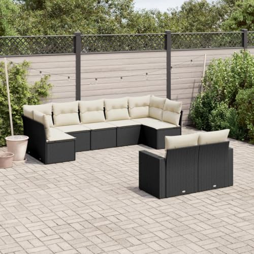 Snsowed 9-TLG. Garten-Sofagarnitur mit Kissen Schwarz Poly Rattan, Lounge Gartenmöbel Set, Möbelsets, Balkon Möbel, Gartenlounge, Gartensofa - 3219406 Snsowed 9-TLG. Garten-Sofagarnitur mit Kissen Schwarz Poly Rattan, Lounge Gartenmöbel Set, Möbelsets, Balkon Möbel, Gartenlounge, Gartensofa - 3219406 von Snsowed