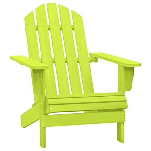 Snsowed Adirondack-Gartenstuhl, Gartensessel, Campingstuhl, Terassenstühle, Gartenmöbel, Balkon Stühle, Balkonstuhl, Hochlehner, Stühle Für Draußen, Massivholz Tanne Grün von Snsowed