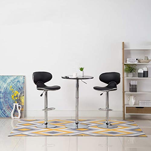 Snsowed Barhocker 2 STK Barstuhl, Bar Chair, Bar Stools, Tresenstuhl, Tresenhocker, Barstool, Küchenhocker, Tresenhocker, Schwarz Kunstleder von Snsowed