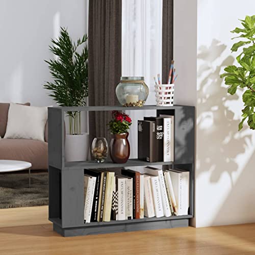 Snsowed Bücherregal/Raumteiler Grau 80x25x70 cm Massivholz Kiefer, Bookshelf, Regalbrett, Book Shelf, Bücher Regal, Deko Regal Wohnzimmer, Standregal - 814051 Snsowed Bücherregal/Raumteiler Grau 80x25x70 cm Massivholz Kiefer, Bookshelf, Regalbrett, Book Shelf, Bücher Regal, Deko Regal Wohnzimmer, Standregal - 814051 von Snsowed