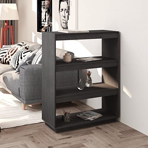Snsowed Bücherregal/Raumteiler Grau 80x35x103 cm Massivholz Kiefer, Bookshelf, Regalbrett, Book Shelf, Bücher Regal, Deko Regal Wohnzimmer, Standregal - 810886 Snsowed Bücherregal/Raumteiler Grau 80x35x103 cm Massivholz Kiefer, Bookshelf, Regalbrett, Book Shelf, Bücher Regal, Deko Regal Wohnzimmer, Standregal - 810886 von Snsowed