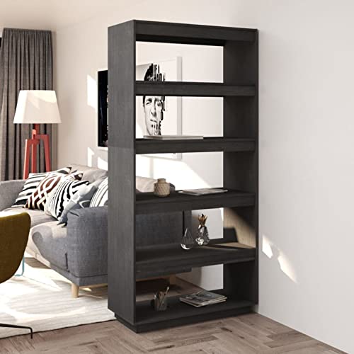 Snsowed Bücherregal/Raumteiler Grau 80x35x167 cm Massivholz Kiefer, Bookshelf, Regalbrett, Book Shelf, Bücher Regal, Deko Regal Wohnzimmer, Standregal - 810896 Snsowed Bücherregal/Raumteiler Grau 80x35x167 cm Massivholz Kiefer, Bookshelf, Regalbrett, Book Shelf, Bücher Regal, Deko Regal Wohnzimmer, Standregal - 810896 von Snsowed