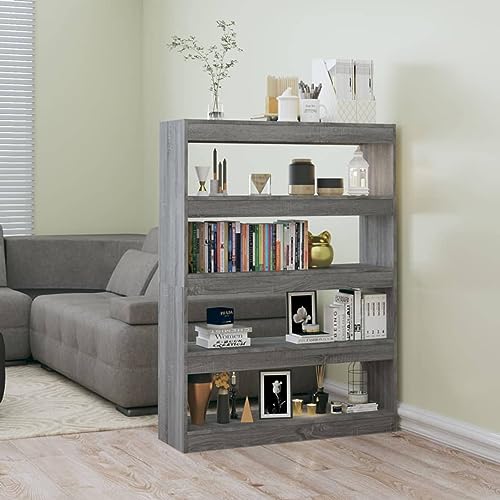 Snsowed Bücherregal/Raumteiler Grau Sonoma 100×30×135 cm, Bookshelf, Regalbrett, Book Shelf, Bücher Regal, Deko Regal Wohnzimmer, Standregal - 813636 Snsowed Bücherregal/Raumteiler Grau Sonoma 100×30×135 cm, Bookshelf, Regalbrett, Book Shelf, Bücher Regal, Deko Regal Wohnzimmer, Standregal - 813636 von Snsowed