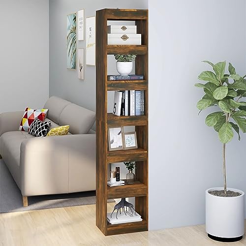 Snsowed Bücherregal/Raumteiler Räuchereiche 40x30x198 cm, Bookshelf, Regalbrett, Book Shelf, Bücher Regal, Deko Regal Wohnzimmer, Standregal - 813596 Snsowed Bücherregal/Raumteiler Räuchereiche 40x30x198 cm, Bookshelf, Regalbrett, Book Shelf, Bücher Regal, Deko Regal Wohnzimmer, Standregal - 813596 von Snsowed