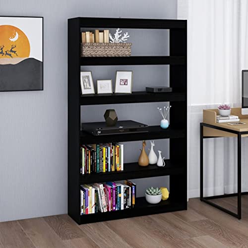 Snsowed Bücherregal/Raumteiler Schwarz 100x30x167,5cm Massivholz Kiefer, Bookshelf, Regalbrett, Book Shelf, Bücher Regal, Deko Regal Wohnzimmer, Standregal - 808227 Snsowed Bücherregal/Raumteiler Schwarz 100x30x167,5cm Massivholz Kiefer, Bookshelf, Regalbrett, Book Shelf, Bücher Regal, Deko Regal Wohnzimmer, Standregal - 808227 von Snsowed