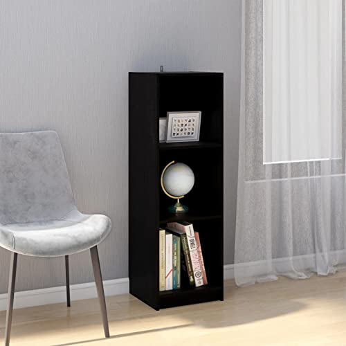 Snsowed Bücherregal/Raumteiler Schwarz 36x33x110 cm Massivholz Kiefer, Bookshelf, Regalbrett, Book Shelf, Bücher Regal, Deko Regal Wohnzimmer, Standregal - 809940 von Snsowed
