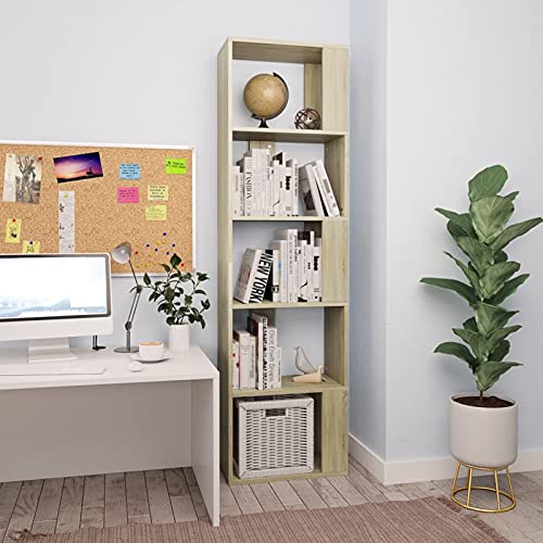 Snsowed Bücherregal/Raumteiler Sonoma-Eiche 45x24x159 cm Holzwerkstoff, Bookshelf, Regalbrett, Book Shelf, Bücher Regal, Deko Regal Wohnzimmer, Standregal - 800111 Snsowed Bücherregal/Raumteiler Sonoma-Eiche 45x24x159 cm Holzwerkstoff, Bookshelf, Regalbrett, Book Shelf, Bücher Regal, Deko Regal Wohnzimmer, Standregal - 800111 von Snsowed